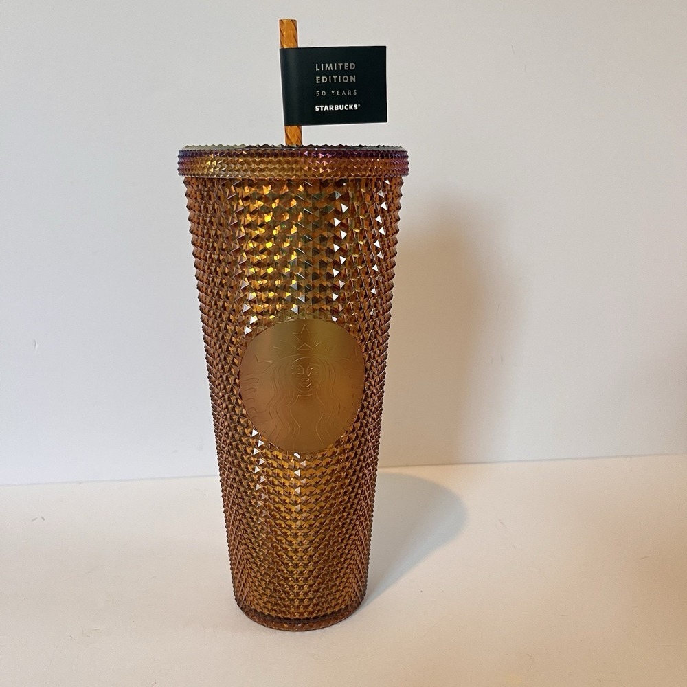 Starbucks Limited Edition 50 Years Gold Studded 24oz Tumbler‎ NEW